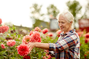 senior woman learning about the gardening Florida Residential Senior Living Options